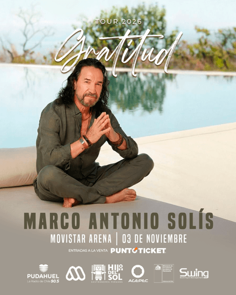 Diseño campaña digital Marco Antonio Solís Tour Gratitud 2026 - Muller y Pérez agencia de marketing digital Chile